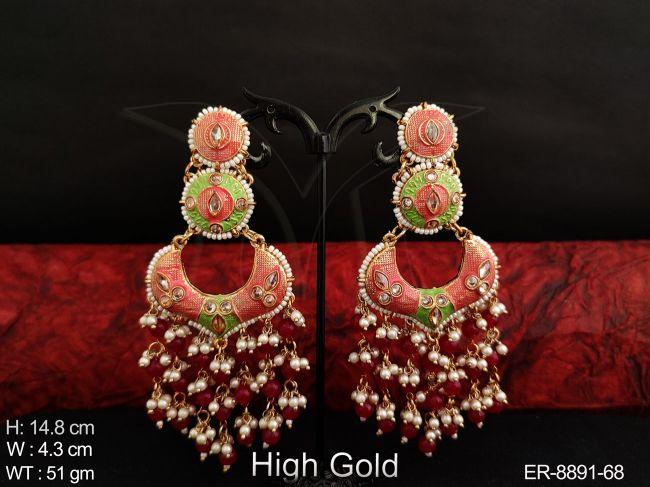 ER-8891-68-PEACH PARROT GREEN RUBY