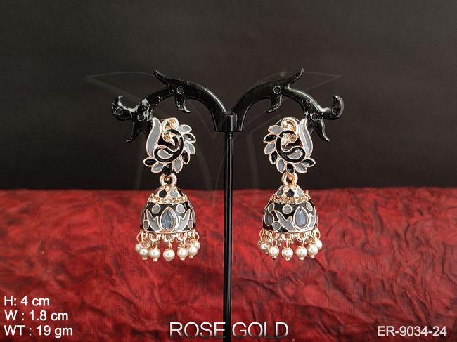 Beautiful Party wear Designer Meenakari Design Jhumka Earring