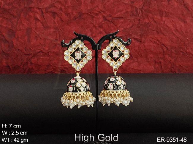 MeenaKari Beautiful Fancy Design Party wear Jhumka Earring