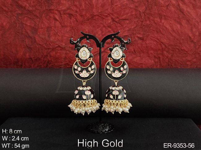 Meenakari Designer Beautiful Party wear Fancy Jhumka Earring
