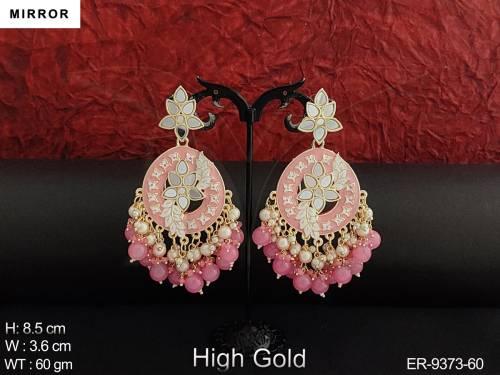 Meenakari Design Fancy style Party wear Beautiful Long Earring