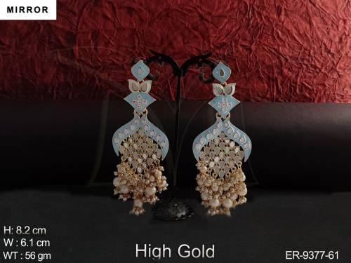 Mirror Design Fancy Style Party wear Beautiful Long Earring