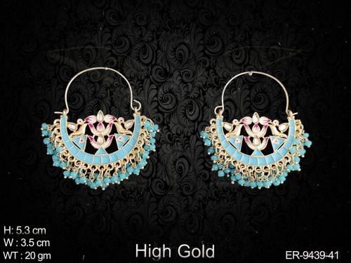 Designer Fancy Style Meenakari Design Party wear Beautiful Earring / Tops