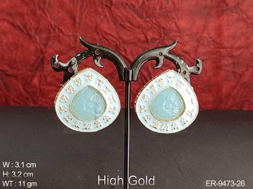 Beautiful Party wear Fancy Style Designer Meenakari Earring Tops