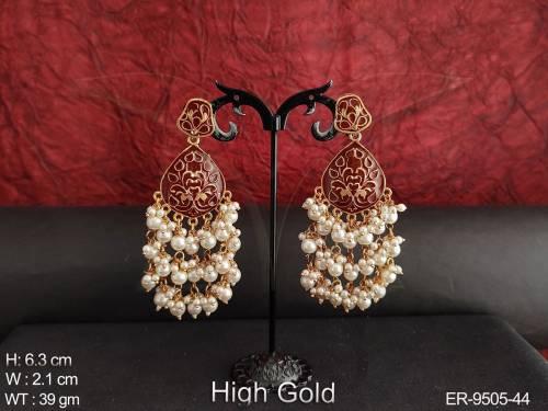 Beautiful Designer Fancy Style Party wear Meenakari Earring