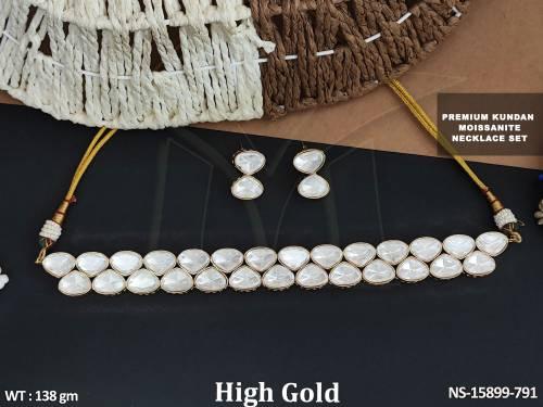 Kundan Jewellery High Gold Polish  Ultimate Grace and Style Kundan Necklace Sets 