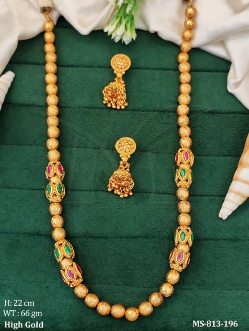 ruby green high gold beads traditional mala