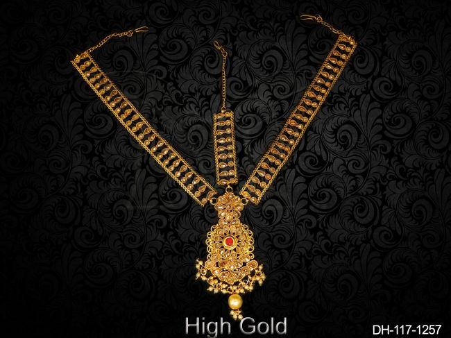 Multi Layer Moti Stone Heavy Dulhan Set — DH-117-1257