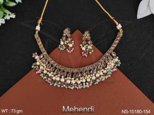 beautiful-fancy-style-party-wear-mehendi-polish-necklace-set