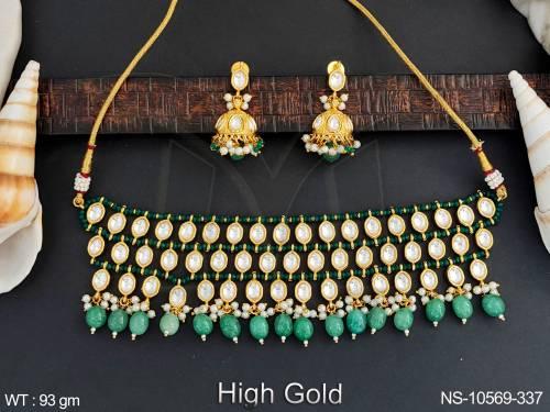 clustered-pearl-designer-fancy-style-high-gold-polish-kundan-jewellery-choker-necklace-set-