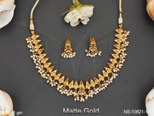 antique-beautiful-party-wear-fancy-necklace-set-
