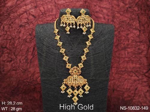 antique-jewellery-beautiful-fancy-style-high-gold-necklace-set-