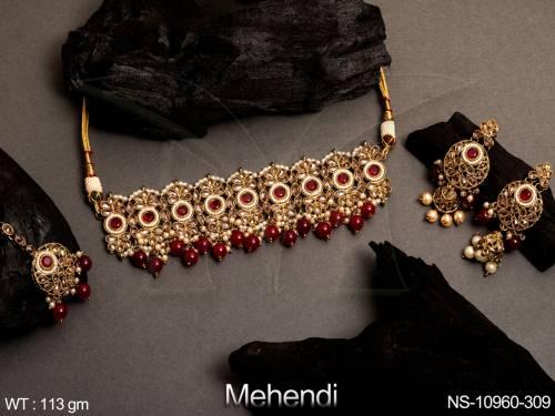 beautiful-antique-jewellery-designer-mehendi-polish-necklace-sets-