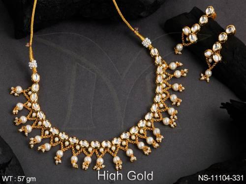 kundan-jewellery-clustered-pearl-high-gold-polish-fancy-style-party-wear-short-necklace-set