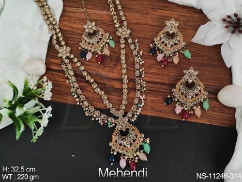 antique-stones-mehendi-polish-fancy-design-party-wear-long-antique-jewellery-necklace-set-