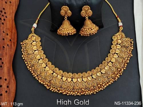 high-gold-polish-fancy-style-party-wear-beautiful-antique-jewellery-choker-style-necklace-set-