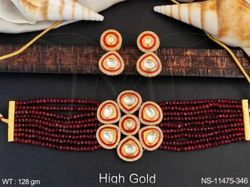 kundan-jewellery-high-gold-polish-choker-necklace-set-