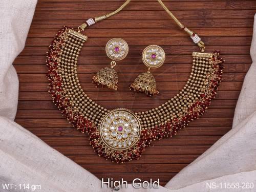 antique-jewelry-high-gold-polish-party-wear-beautiful-design-antique-necklace-set-