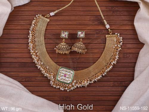 antique-jewelry-high-gold-polish-beautiful-design-party-wear-fancy-antique-necklace-set-