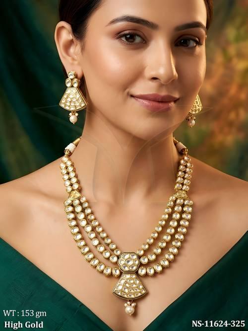 kundan-stones-high-gold-polish-fancy-design-party-wear-kundan-jewellery-3-layer-kundan-long-necklace-set-