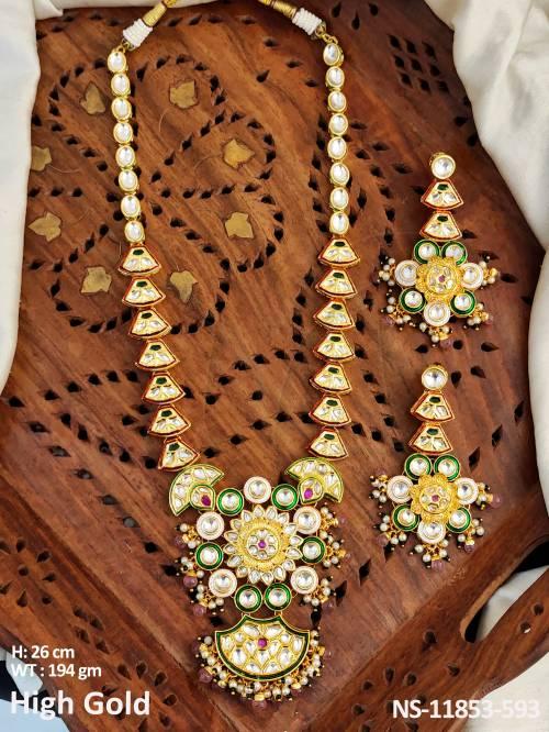 kundan-stones-party-wear-high-gold-polish-beautiful-kundan-jewellery-long-necklace-set-