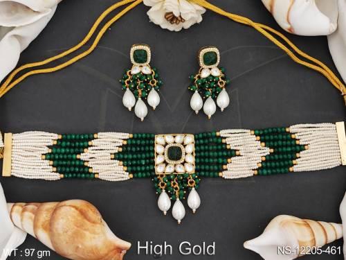 kundan-stones-high-gold-polish-fancy-style-party-wear-choker-style-kundan-jewellery-necklace-set