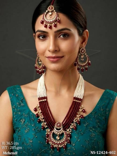 fancy-style-mehendi-polish-party-wear-desinger-ahtique-jewellery-antique-long-beaded-style-necklace-set-