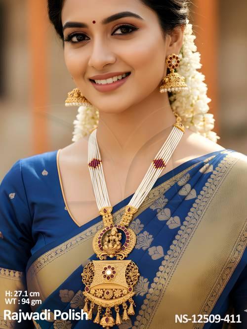 temple-jewelry-rajwadi-polish-god-laxmi-figure-beautiful-design-south-traditional-wear-temple-long-necklace-set-