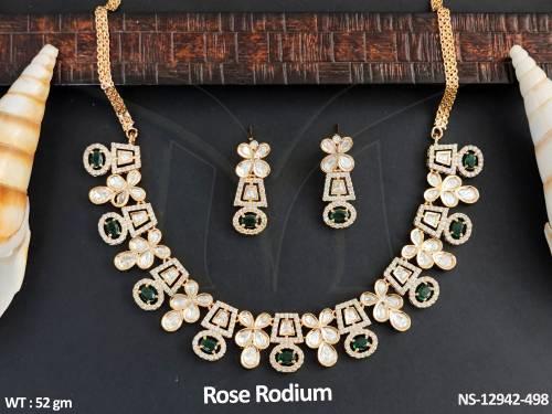 fancy-style-party-wear-beautiful-kundan-stones-rose-rodium-polish-kundan-jewellery-necklace-set-