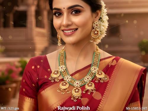 Stunning Antique Necklace Jewellery  Traditional Beauty Antique Necklace Set — NS-15853-387