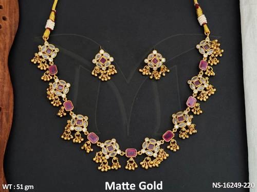 kemp-jewellery-matte-gold-polish-fancy-necklace-set-exquisite-designer-jewelry-for-women