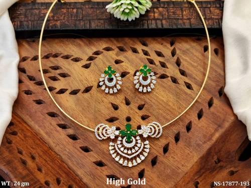american-diamond-high-gold-polish-short-necklace-set-
