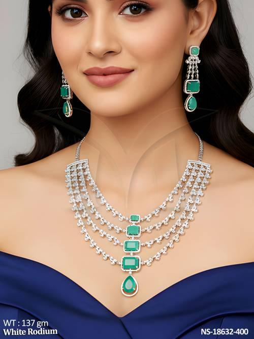 american-diamond-white-rodium-party-wear-necklace-set-