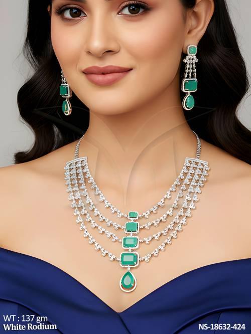 american-diamond-white-rodium-party-wear-necklace-set-