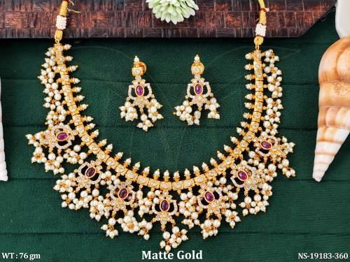 matte-gold-kemp-heavy-wedding-necklace-set-
