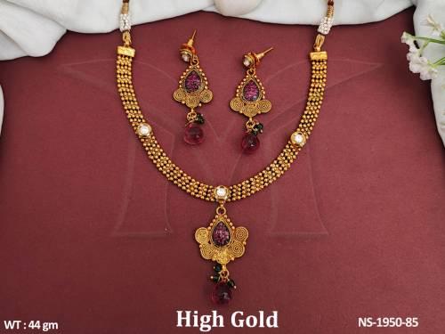spiral base antique neckalce set