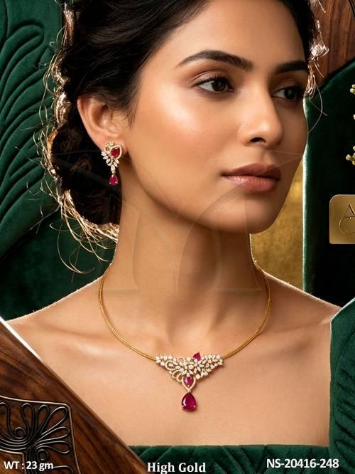 elegant-american-diamond-green-drop-necklace-set