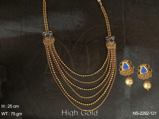 alternate chain side fixed  necklace