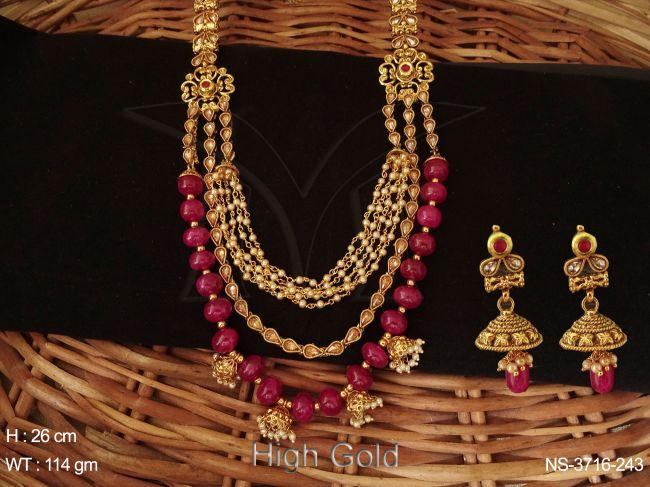 multi layer shape imitation necklace set detail