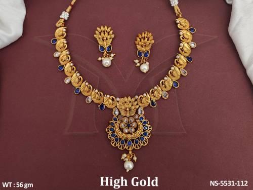 Multi Peacock Style Antique Necklace Sets