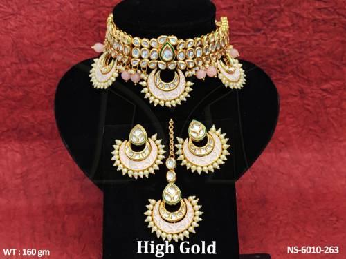 meena chand kundan necklace set