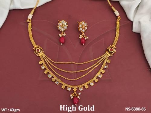 Fancy chain design antique necklace set