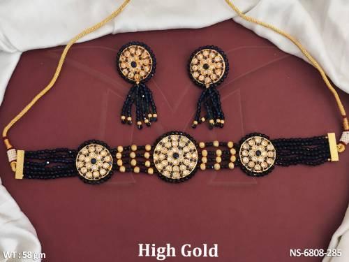 circle shape choker type antique necklace set