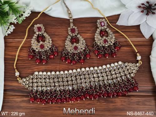 beautiful-designer-full-antique-stones-party-design-heavy-choker-necklace-set