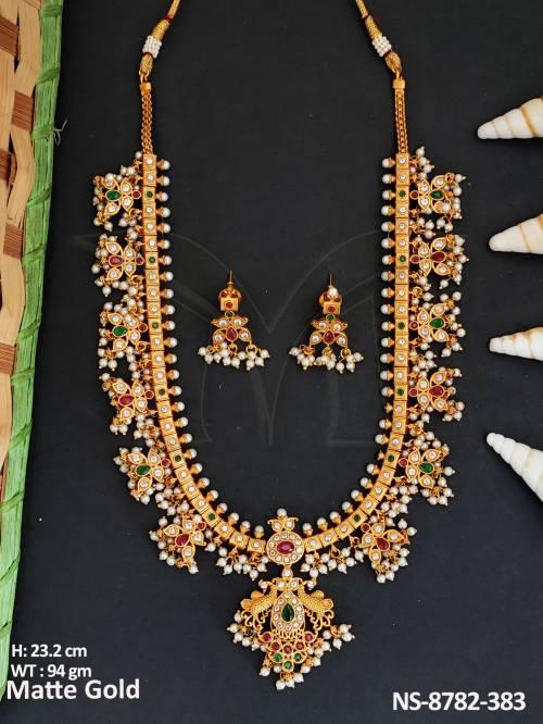Antique Designer Fancy style Party wear Long Necklace Set