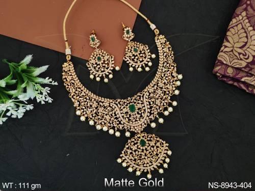 full antique stones party wear designer heavy choker necklace set