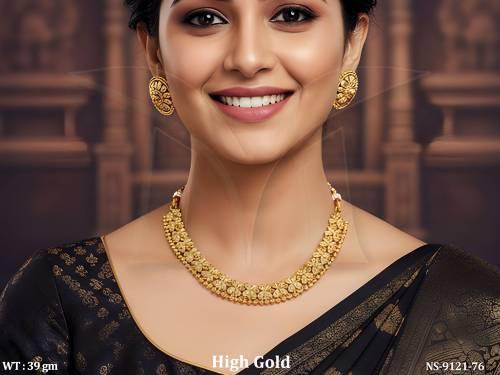 Beautiful Design Fancy Style Antique High Gold Polish Party wear Necklace Set 