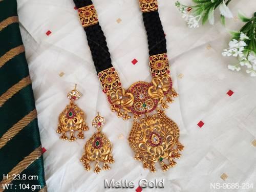 Beautiful Design Full Antique Stones Party wear Designer Long Necklace Set