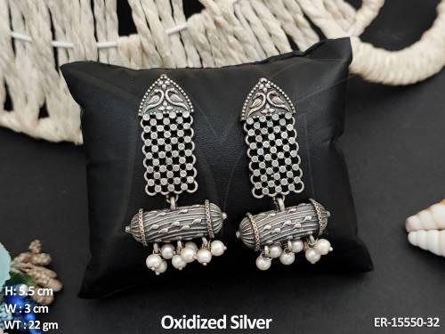 Oxidized Jewellery Oxidized Silver Polish Fancy Designer Earrings 