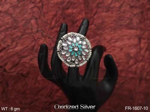 designer-fancy-style-party-wear-beautiful-oxidised-silver-jewellery-finger-ring